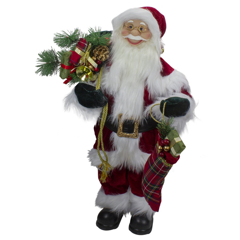 Figurine de père Noël 2 pi avec cadeaux