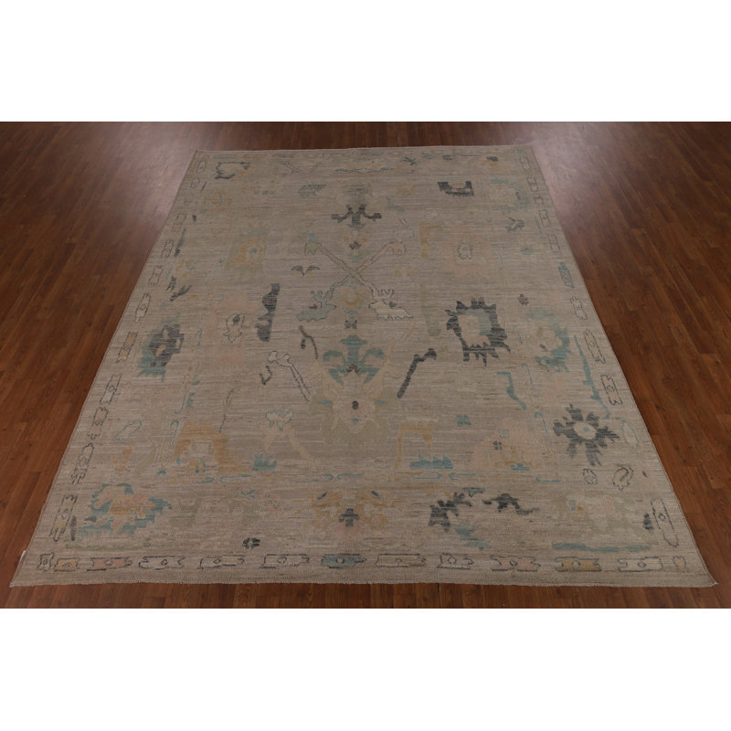 Tapis oriental à motif de teinture végétale Oushak 10