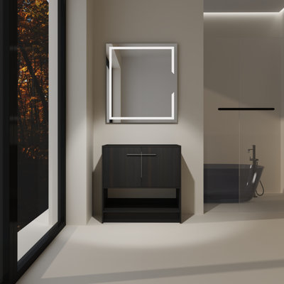 Meuble-lavabo sur pied 36 po, 2 portes, meuble-lavabo sur pied autoportant, contreplaqué (excluant l'évier)