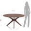 Tallin Walnut Round Dining Table with Wood Base