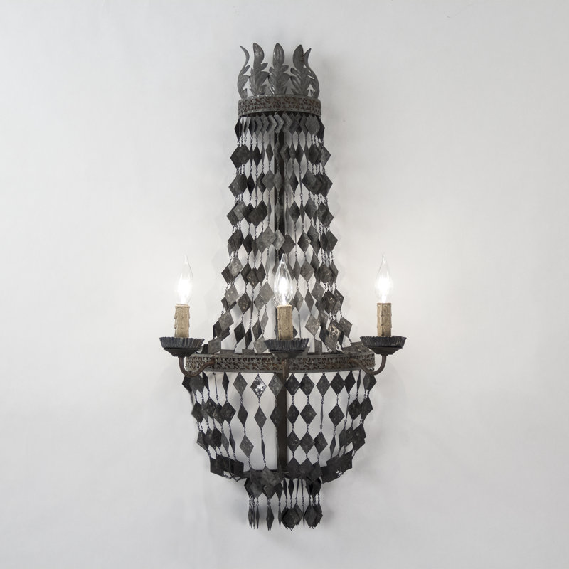 Lampe murale 3 lumières bougie nicia