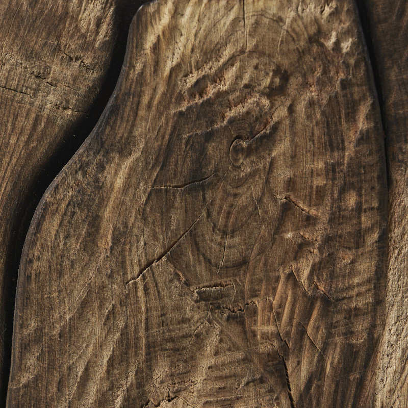 TORA Wood Planter, 25.75" H x 16" W x 16" D, Burnt Reclaimed