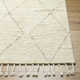Talon Geometric Hand-Knotted Wool Area Rug in Cream