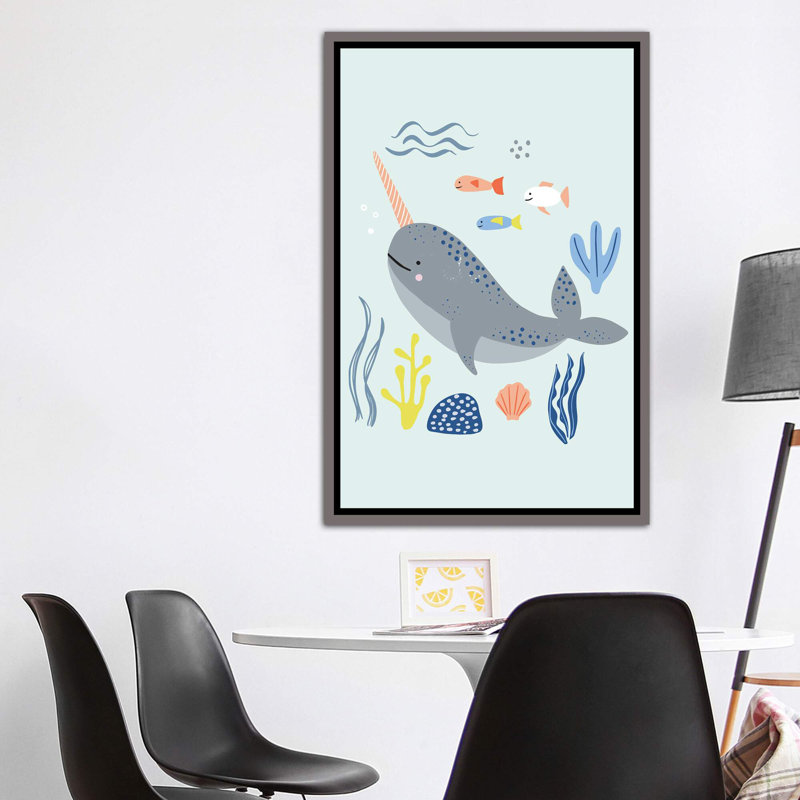 «Under the Sea II» par Caroline Alfreds - impression d'art graphique, H 60 po x l 40po x P 1,5 po, Pas de tapis