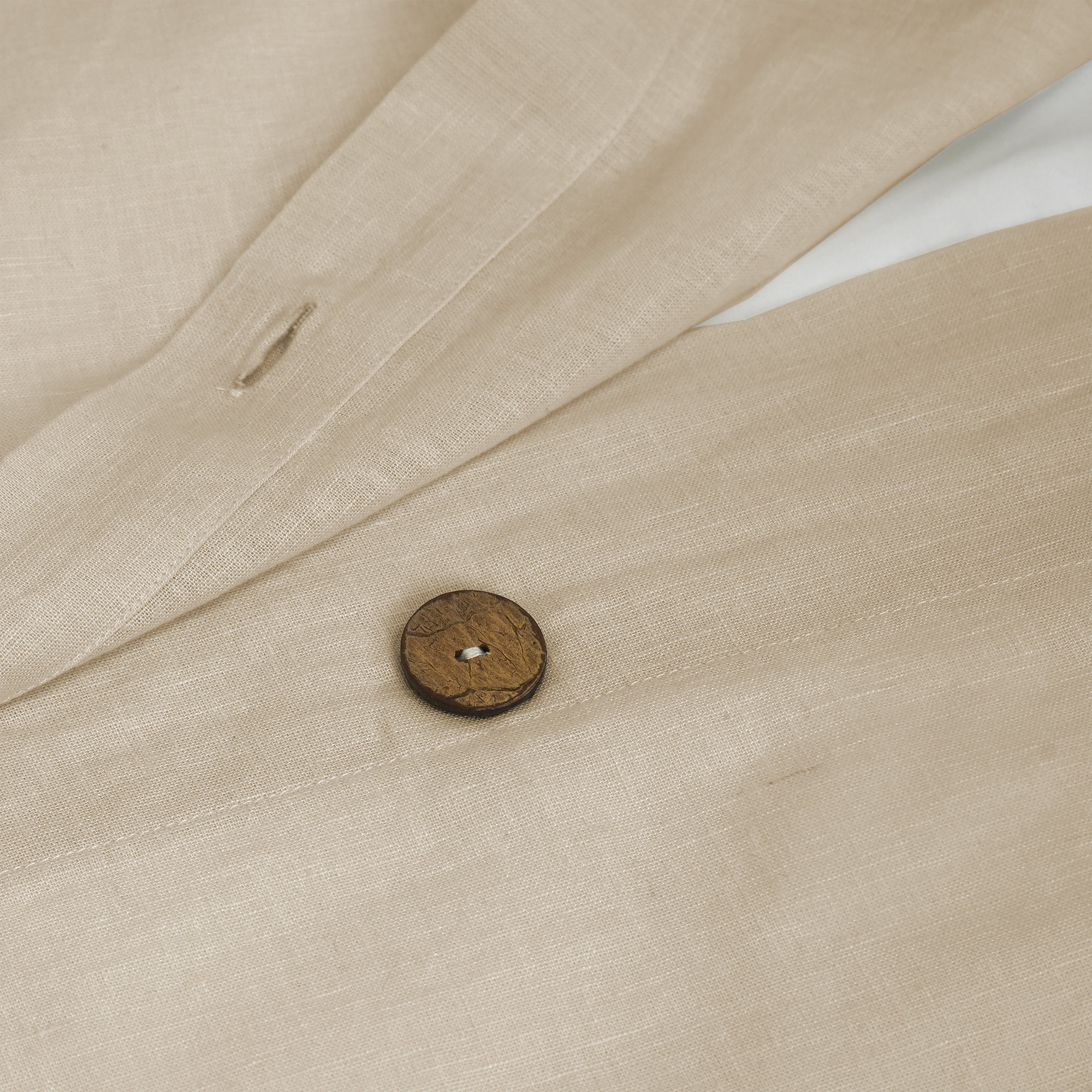 Linen Blend Duvet Cover Set, Linen, Queen Duvet Cover + 2 Shams