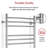 Riviera Electric Towel Warmer, Brushed, 9 Bars, Dual Connection