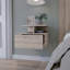 Élégante table de chevet flottante avec options de rangement polyvalentes pour la chambre à coucher-2066368116