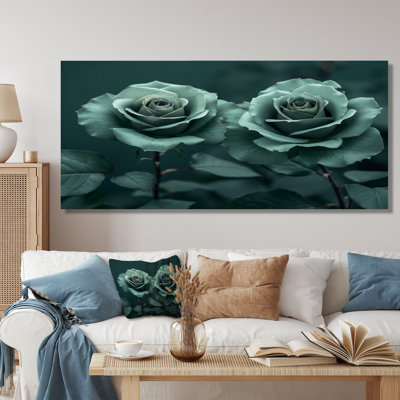 Nirvana vert vert - roses, art mural Roses