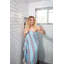  Serviette de bain et de plage rayée en coton turc biologique avec éponge d'un côté, 68 po x 37 po-1649816881