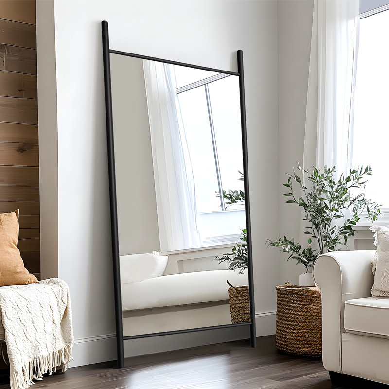 Miroir mural Merienne, Noir, 73 po x 35 po