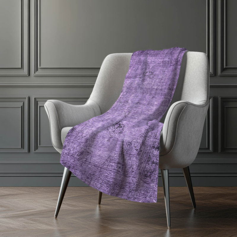 Addison Machine Washable Sherpa Throw Blanket, Mauve, ASB658 Oriental