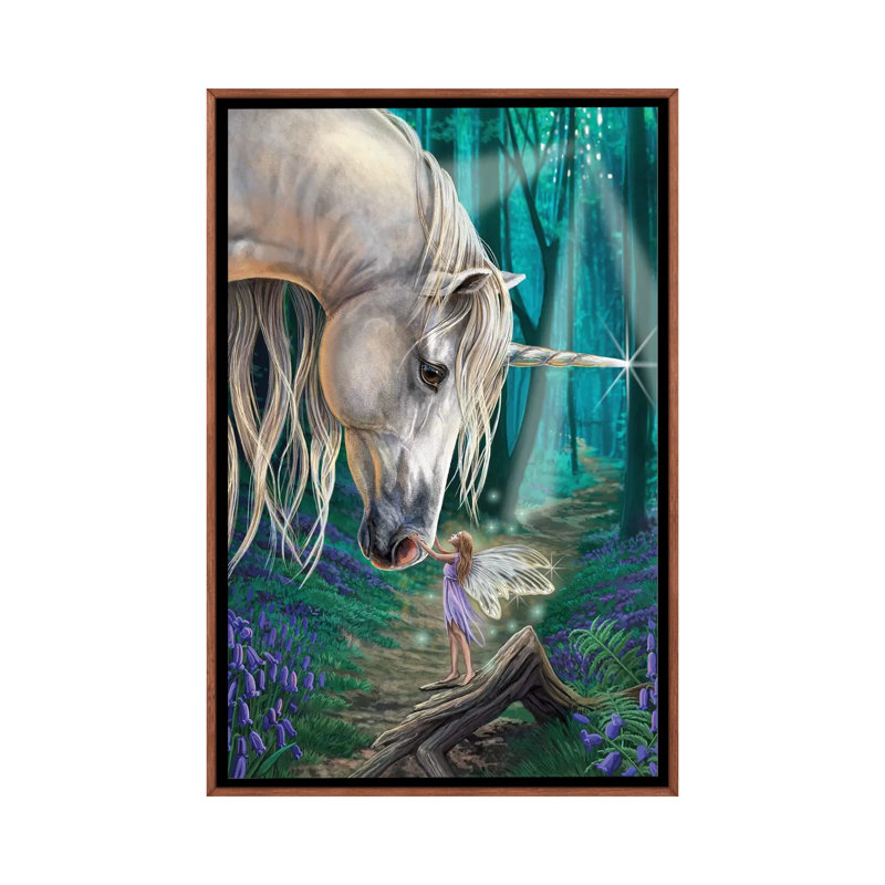 «Fairy Whispers» par Lisa Parker - impression d'art graphique, Toile avec cadre en bois classique, Pas de tapis