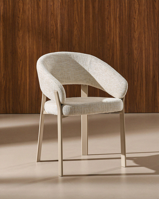 47cm H Upholstered Upholstered Back Armchair, Beige