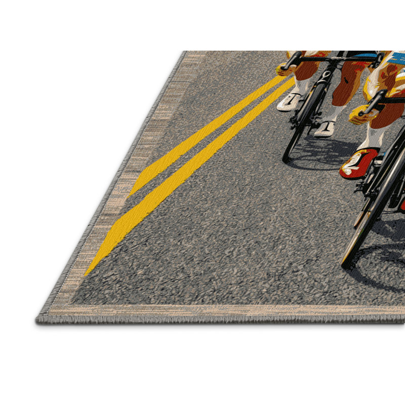 Tapis de transport gris lavable à la machine, Carré 5 pi