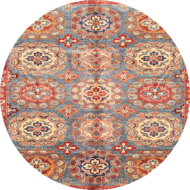 Abstract Indoor Rug, Round 6'