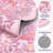 Mushroom Scalloped Floral Washable Non-Slip Area Rug Low Pile Soft Thin Botanical Carpet for Living Room Bedroom Dining Room Playroom-577474027-577474038