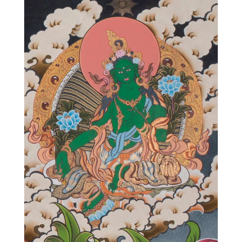 Grand Chengrezig Thangka (Thangka sans brocart)