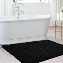  mDesign Large Modern Bath Mat Runner - Non-Skid Bathroom Runner  Rug - Long Bath Mat - Oversized Machine Washable Bathroom Floor Carpet Rug  - Extra Long Bathroom Rug - Hydra Collection 