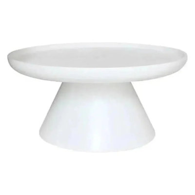 Aria Resin White Round Coffee Table