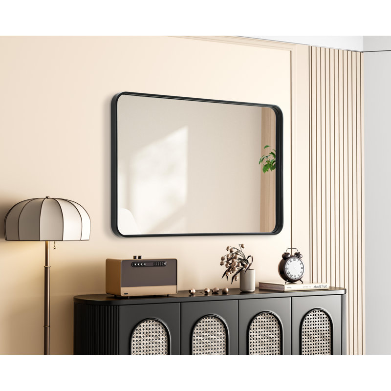 Erath Contour Metal Mirror, Black, 40" x 27"