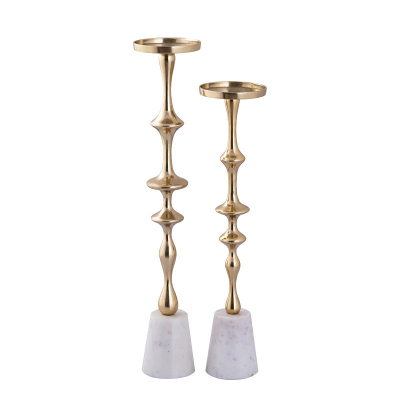 Aluminium Candelabra, 49cm H x 11cm W x 11cm D