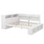 Lit de jour avec armoires de rangement, range-chaussures, structure en bois massif, ports USB pour la chambre à coucher-130145571