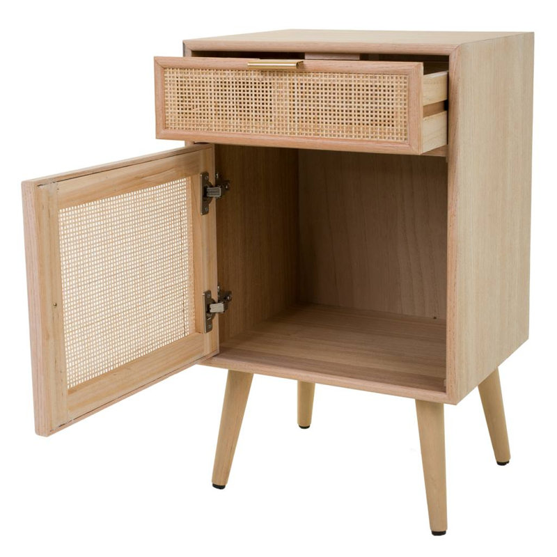 Leore 42cm W Solid + Manufactured Wood Bedside Table