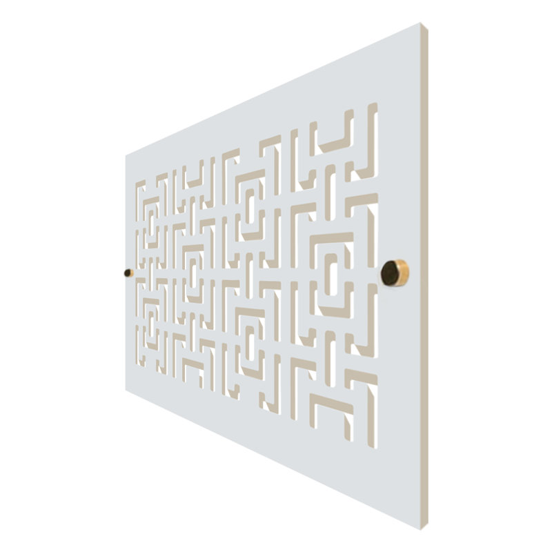 Registres muraux et de plafond Stellar Air White avec vis en laiton - 8 x 12 (ouverture de conduit) - taille totale 10 x 14 - Oriental