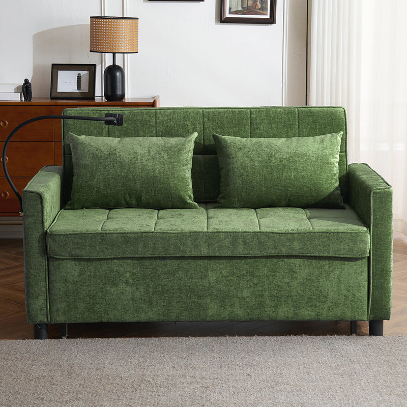Loveseat Sofa Pull-Out Sofa Bed Sleeper Sofa, Green