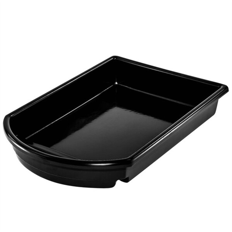 Marco Company Curved Front Plastic Produce Basket - WS-568EZC12172B, 16.15" H x 11.4" W x 1.9" D