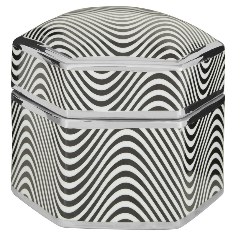 Bodhild Handmade Porcelain China Decorative Box, 17cm H x 17cm W x 16cm D