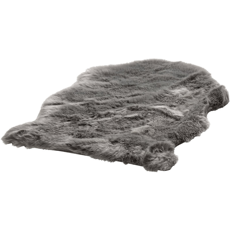 Byrone Uni Hand Tufted Area Rug, Rectangular 60 x 110cm, Silver