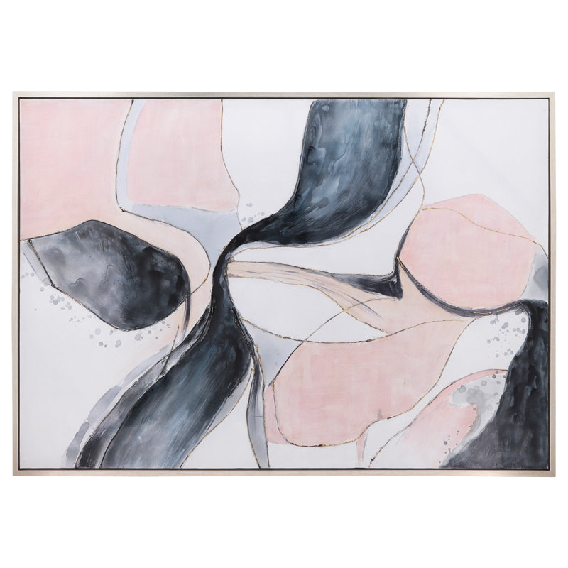 62X42 Handpainted Oil Canvas Abstract, Multi