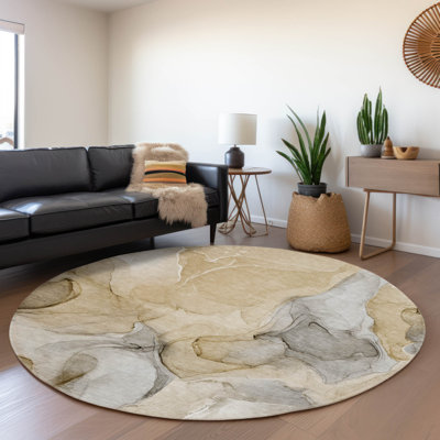 Premium Machine Washable Cerrito AMF504 Brown Rug