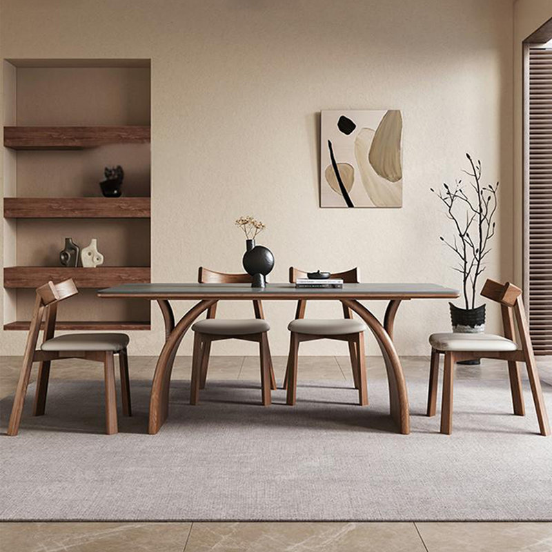Minimalist table and chair combination, 29.52"H x 70.86"L x 35.43"W