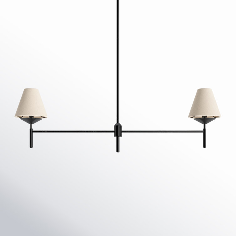 Jianna 2 Light Metal Linear Chandelier