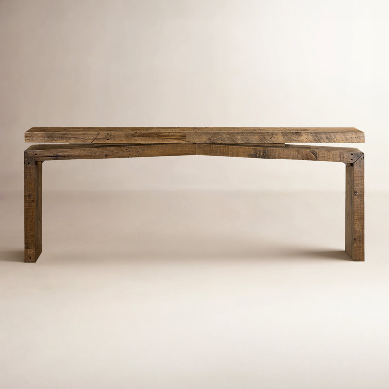 Henn Solid Wood Console Table, Sierra Rustic Natural, 30.75" H x 78.75" W x 15" D