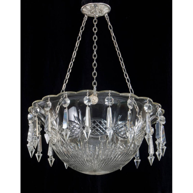 Lustre bol Keannah, Argent antique, H 32 po x l 26 po x P 26 po, Gelé