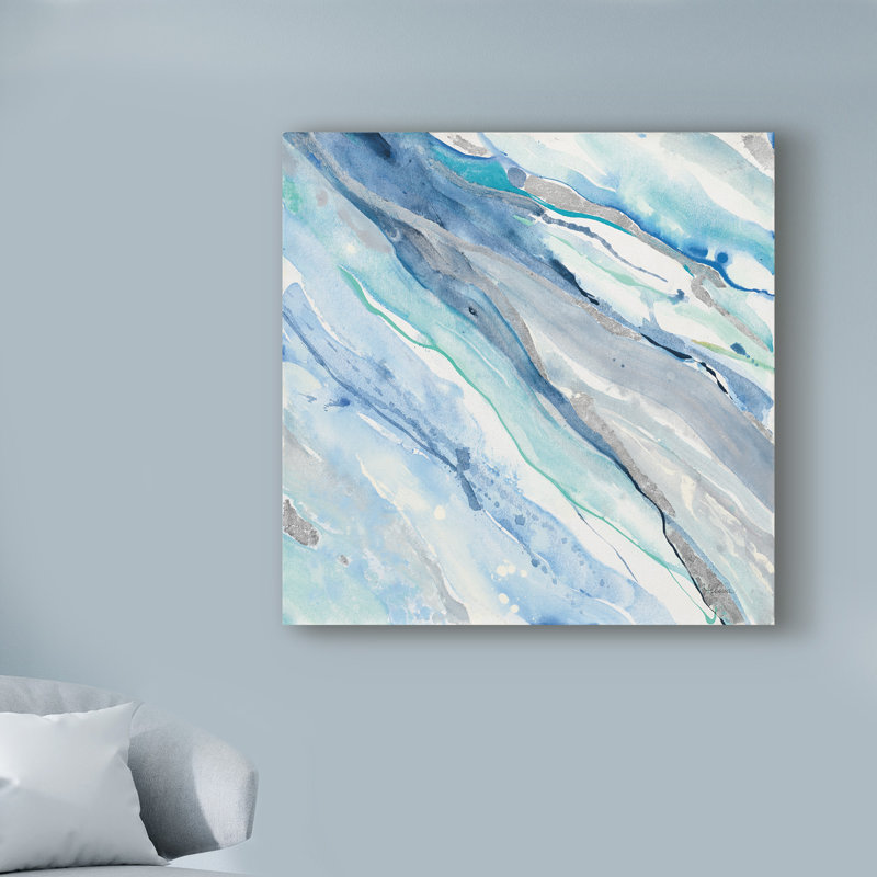 « silver spring ii », reproduction de peinture à l’acrylique sur toile tendue, H 14 po x l 14 po x P 2 po