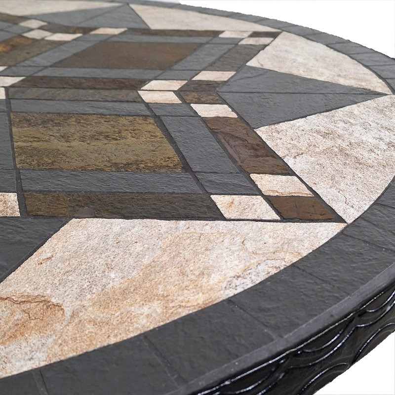 Darwin Garden Stone Mosaic Bistro Table