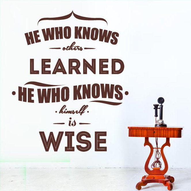 He Who Knows Others Learned Wall Sticker