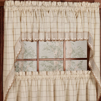 Baccarat 60" Cotton Kitchen Window Swag Curtain Set