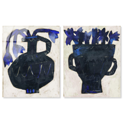 Indigo Vases Set Set by Oliver Gal