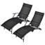 Ensemble de 2 chaises de patio pliables Latitude Run® avec dossier inclinable extérieur à 5 niveaux