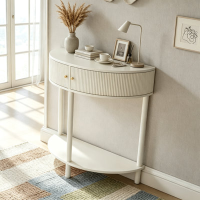 Console demi-lune artisanale