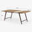 Marielle Asymmetrical Stone Inlay Dining Table – Toffee, 84"