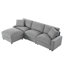 Canapé modulaire moderne avec rangement caché, tissu en polyester durable, parfait pour les espaces de vie compacts