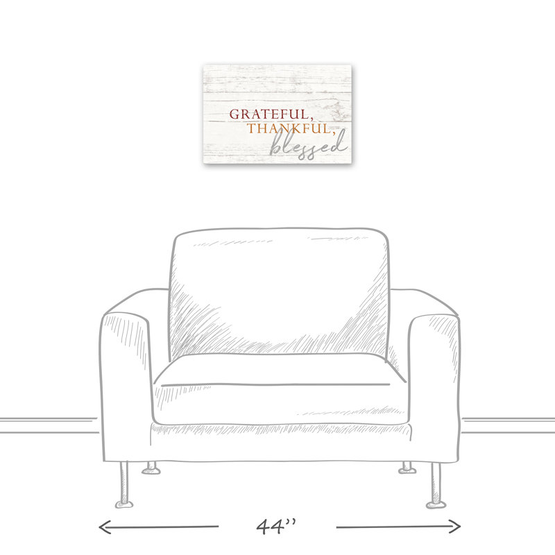 « apprécié, heureusement, béni », art textuel sur toile