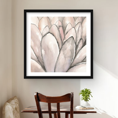 Blush rose fleur - reproduction encadrée mat pour la décoration intérieure