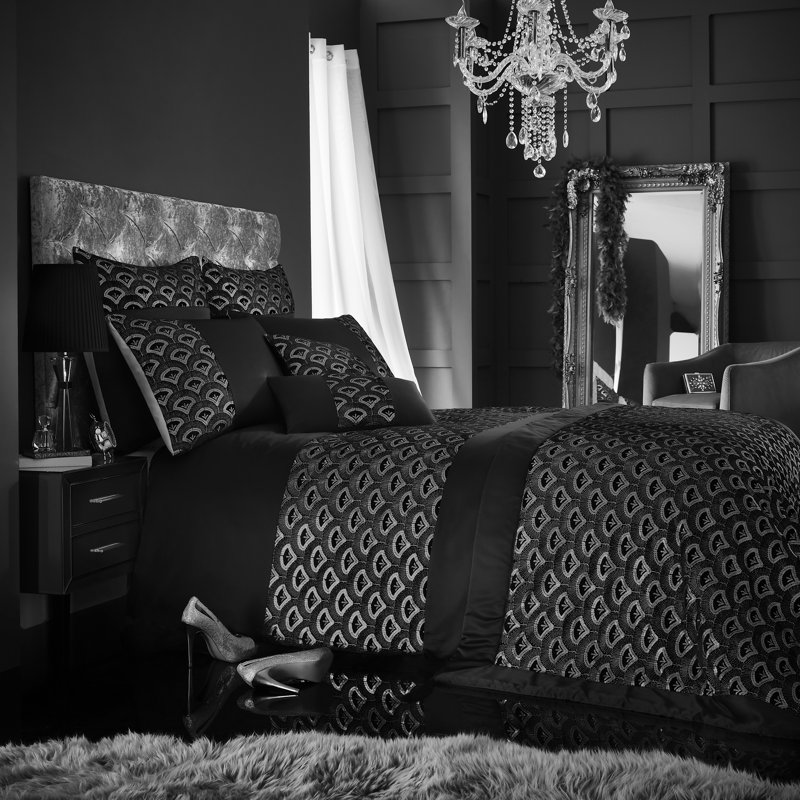 Nat Square Cushion Cover, Black